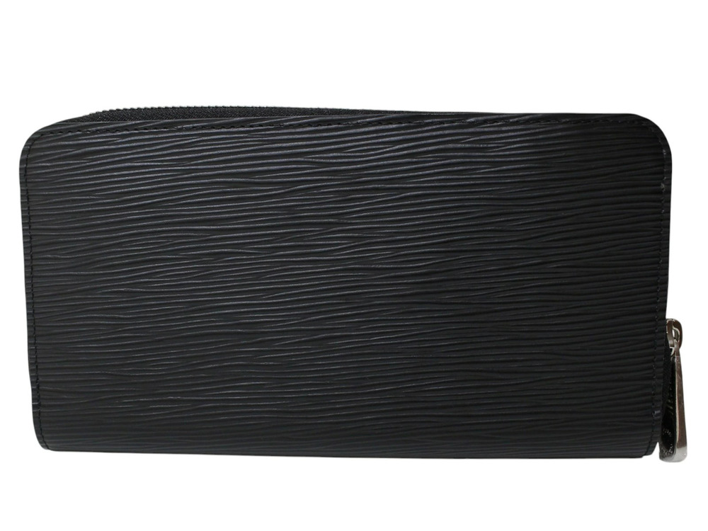 Louis Vuitton Epi Leather Black Zipper Wallet Zippy Long Round Black